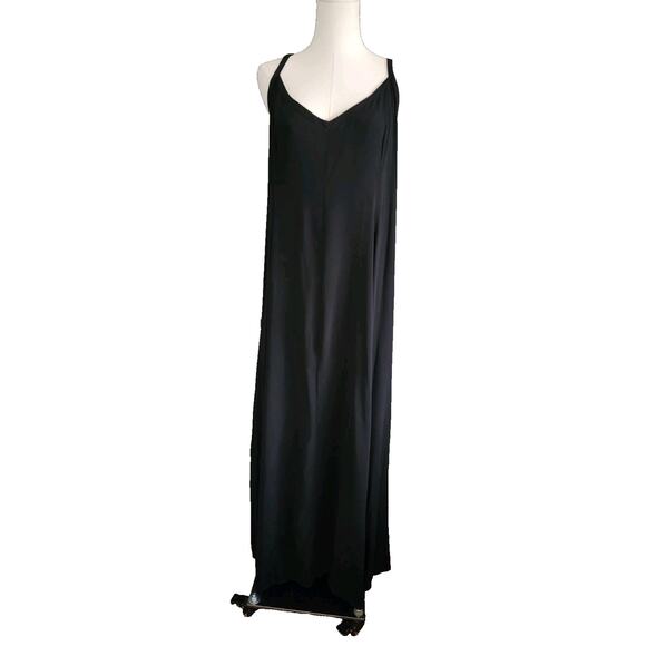 TORRID GOTH BOHO BLACK MAXI CHALLIS TRAPEZE DRESS SLEEVELESS 2 2X XXL 18 20 - Picture 4 of 10